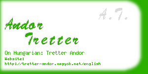 andor tretter business card